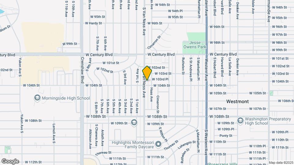 10262 S Van Ness Ave, Unit 10262 Map and Location Details