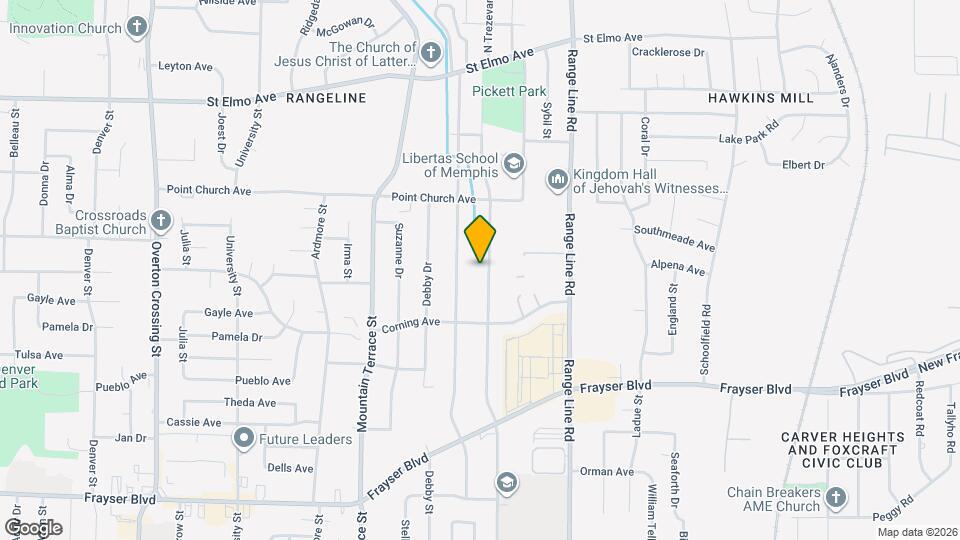 3651 N Trezevant St Map and Location Details
