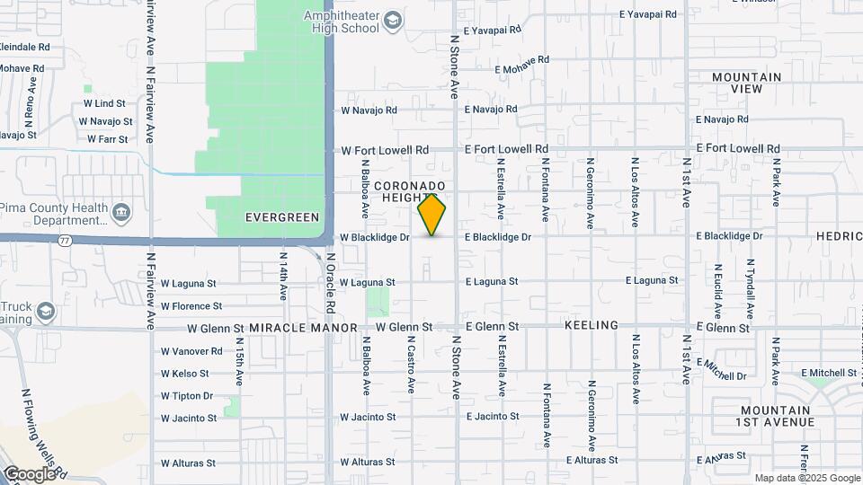 101 W Blacklidge Dr Map and Location Details