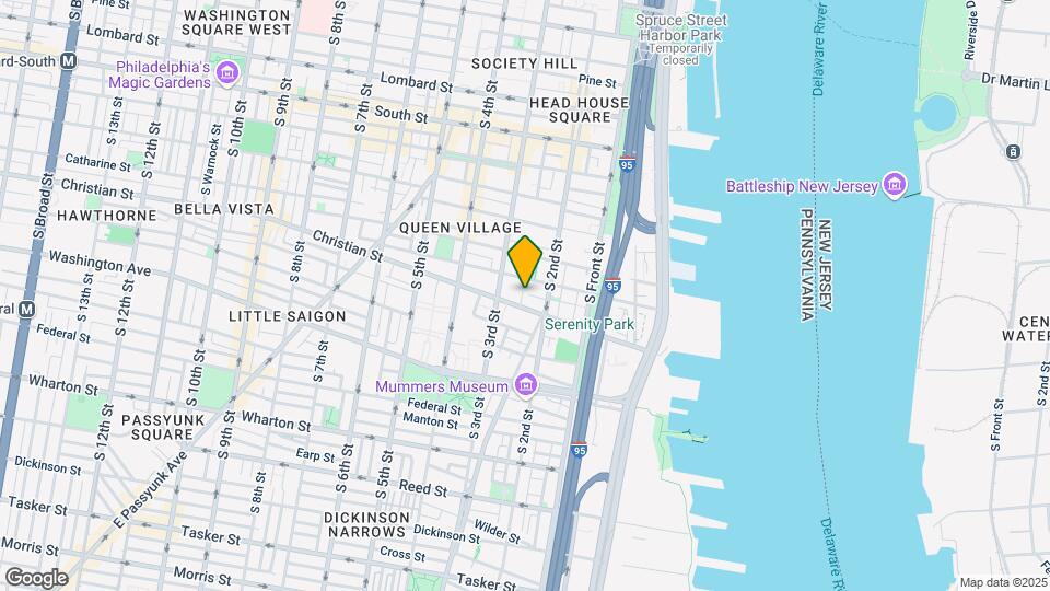 841 S American St Mapa y Detalles de la Ubicación