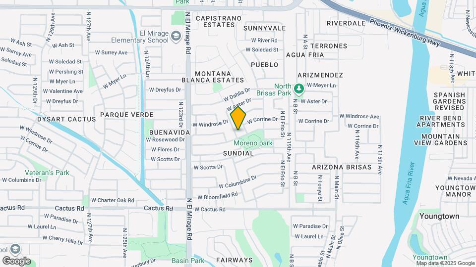 12811 N Palm St Map and Location Details