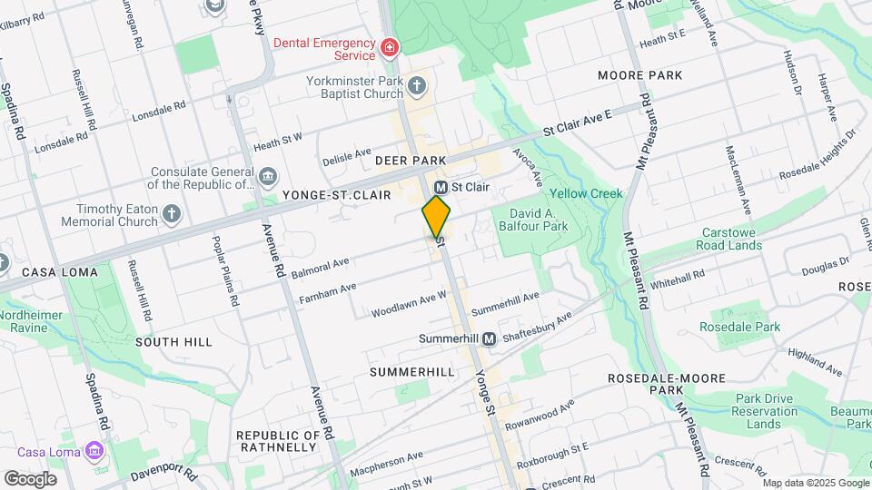 1 Balmoral Ave Map and Location Details