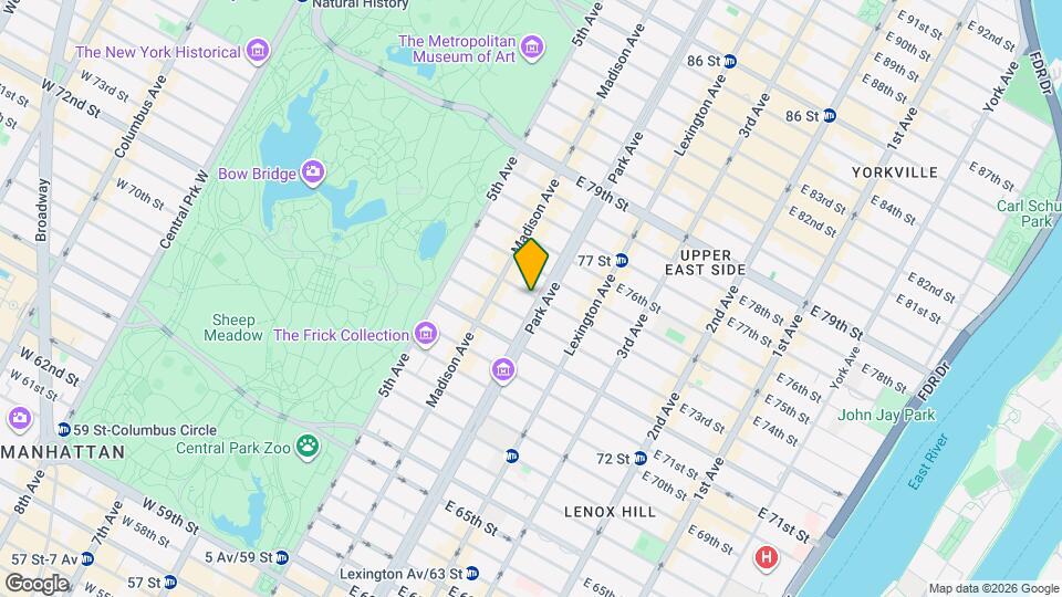 784 Park Ave Mapa y Detalles de la Ubicación