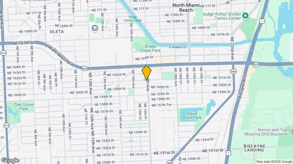 1590 NE 161st St Map and Location Details