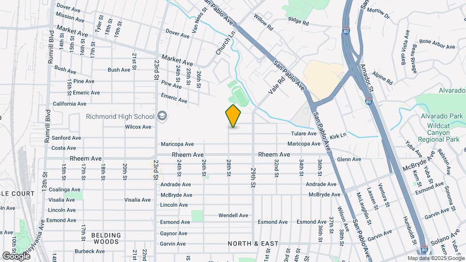 2811 Tulare Ave Map and Location Details
