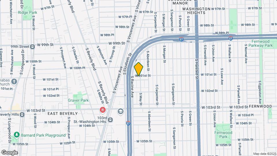 1133-1135 W 101st St Map and Location Details