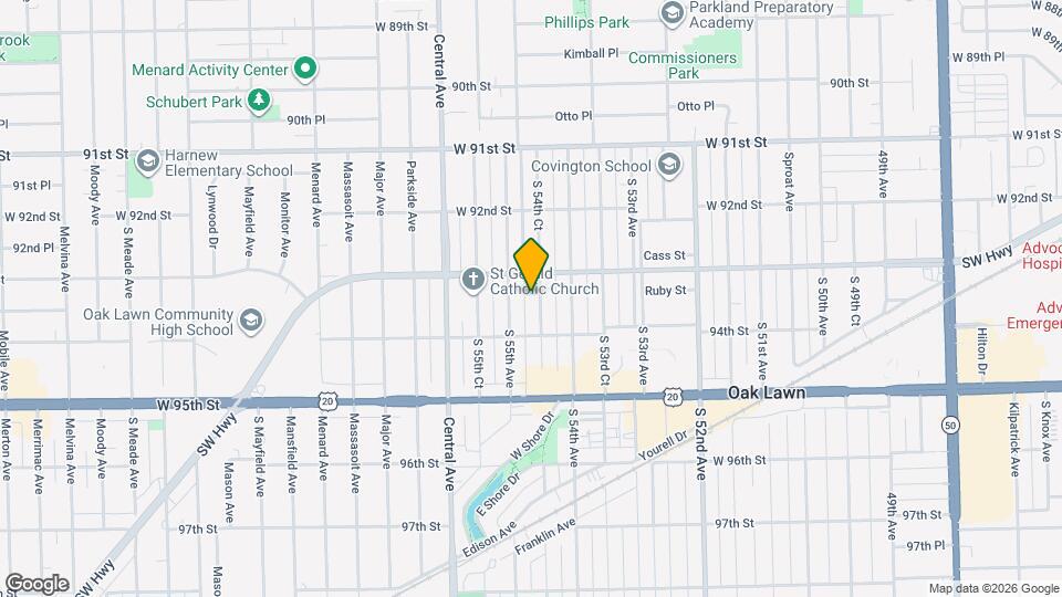 9320 S 54th Ct Map and Location Details