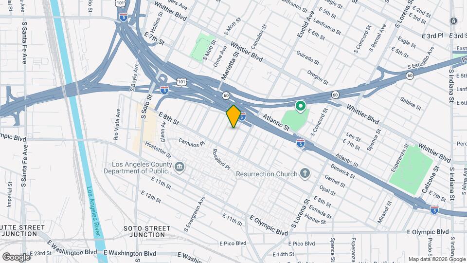 1125 S Evergreen Ave Mapa y Detalles de la Ubicación