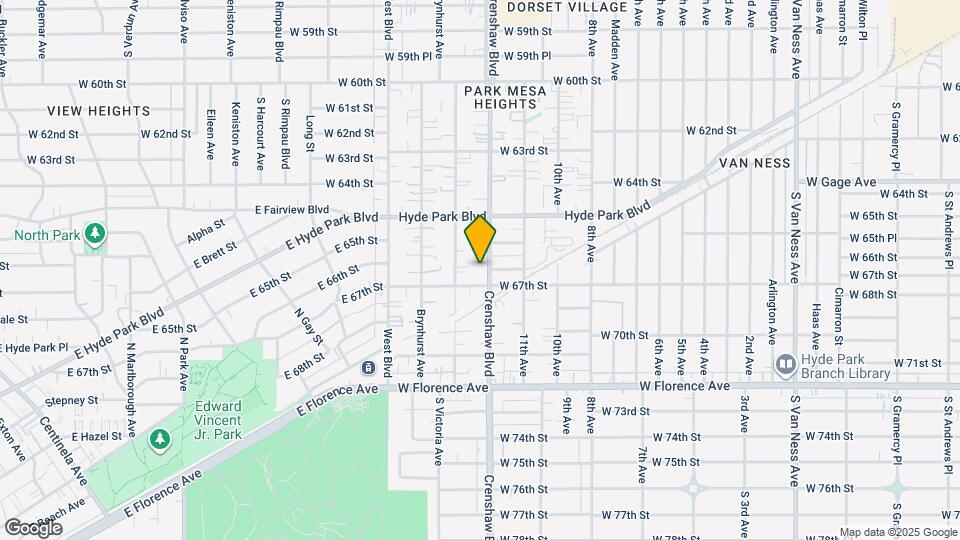 6633 Crenshaw Blvd Mapa y Detalles de la Ubicación