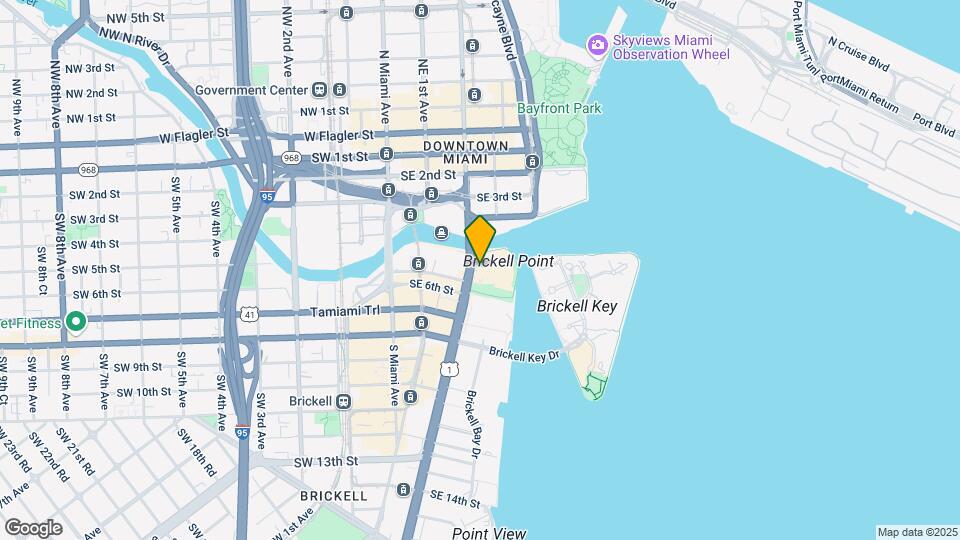 485 Brickell Ave, Unit 2504 Map and Location Details
