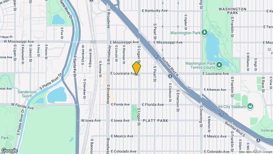 1315 S Logan St Map and Location Details