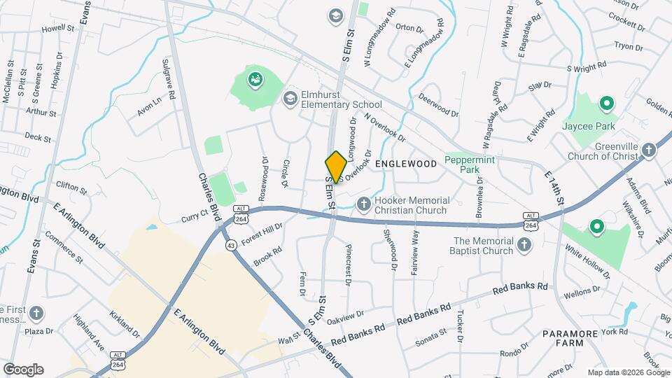 1802 S Elm St Map and Location Details