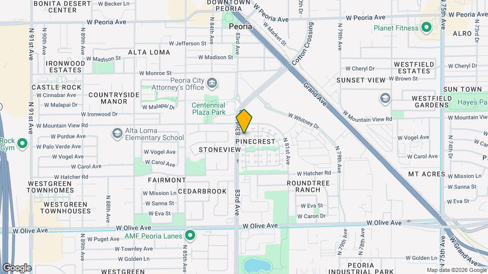 9646 N 82nd Glen Map and Location Details