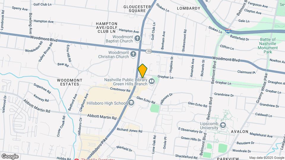 3600 Hillsboro Pike, Unit F7 Fully Furnished Unit Map and Location Details