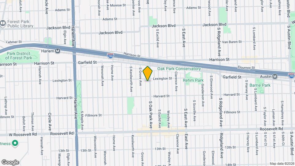 1011 S Oak Park Ave Map and Location Details