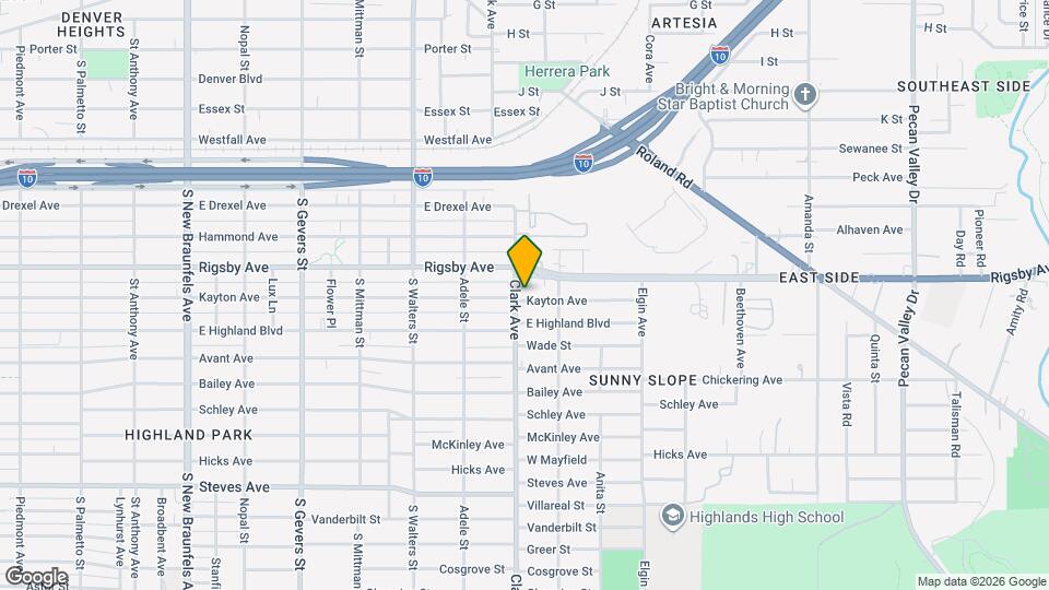 1307 Kayton Ave Mapa y Detalles de la Ubicación