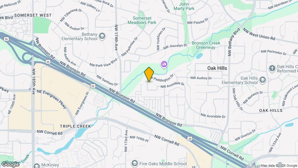 16812 NW Paddington Dr Map and Location Details