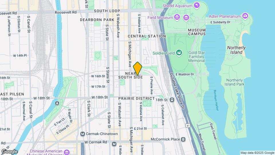 1600 S Indiana Ave Map and Location Details