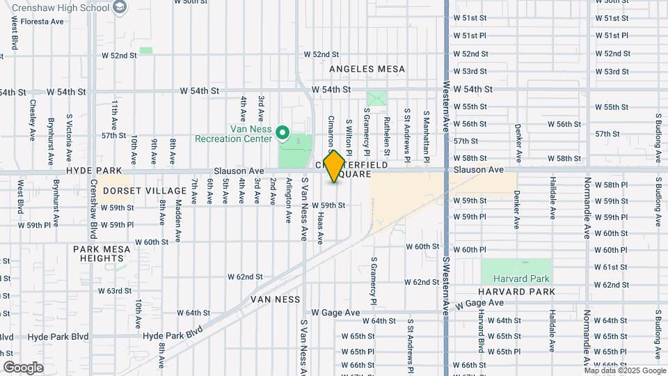 5829 1/2 Cimarron St Map and Location Details