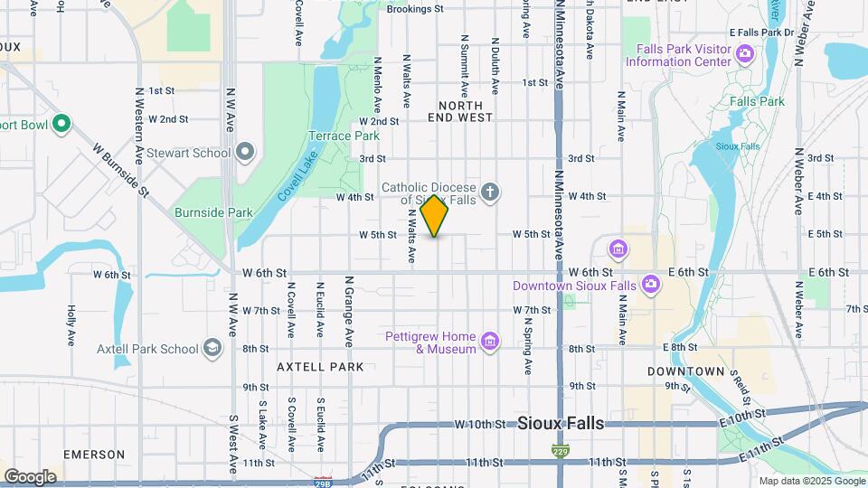 425 N Prairie Ave Map and Location Details