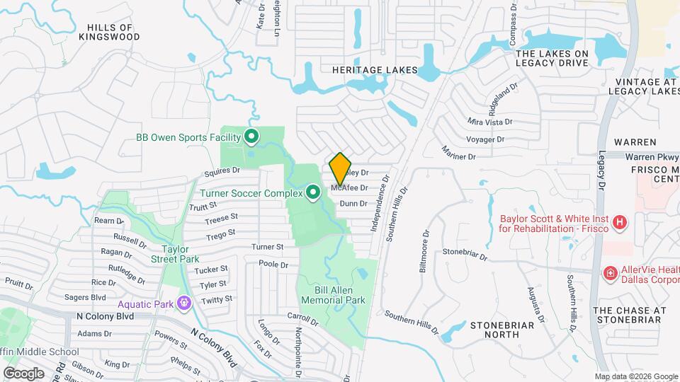 6015 McAfee Dr Map and Location Details