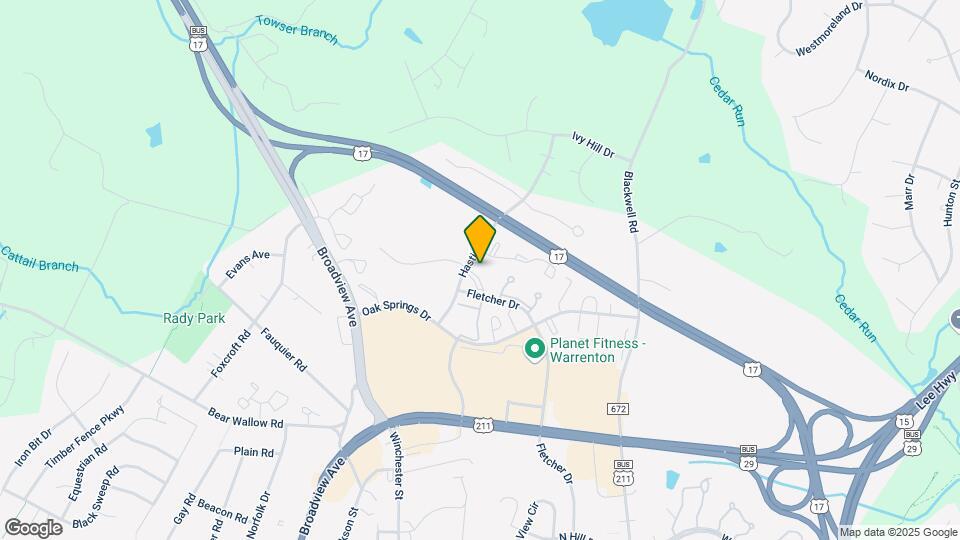 Warrenton Manor Apartments - 55 & Older Map and Location Details