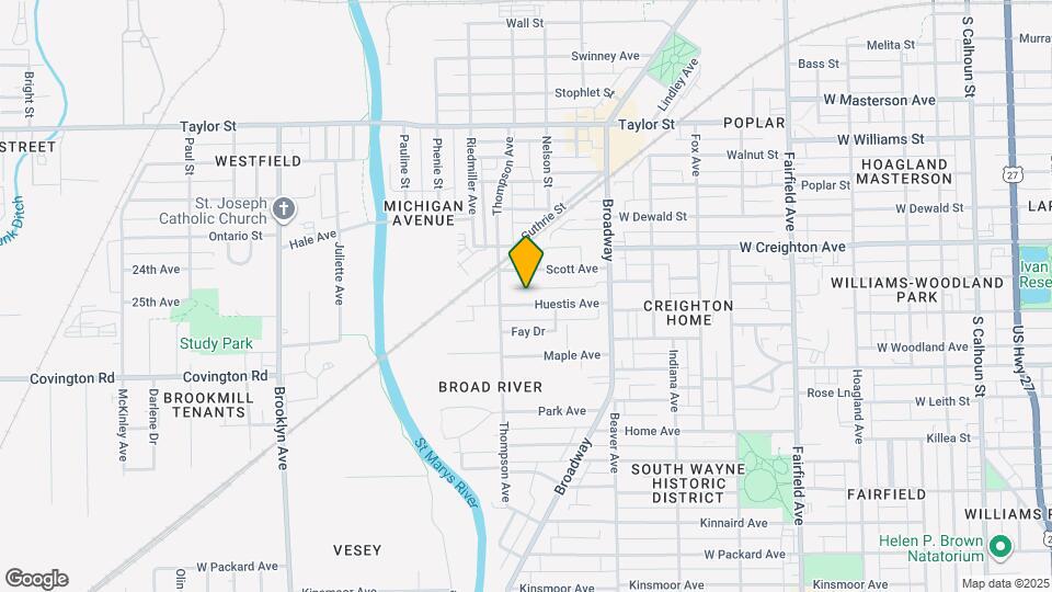 1334 Huestis Ave Map and Location Details