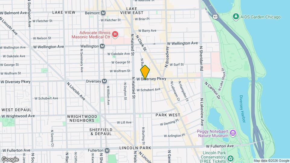 719 W Diversey Pky, Unit 2 Map and Location Details