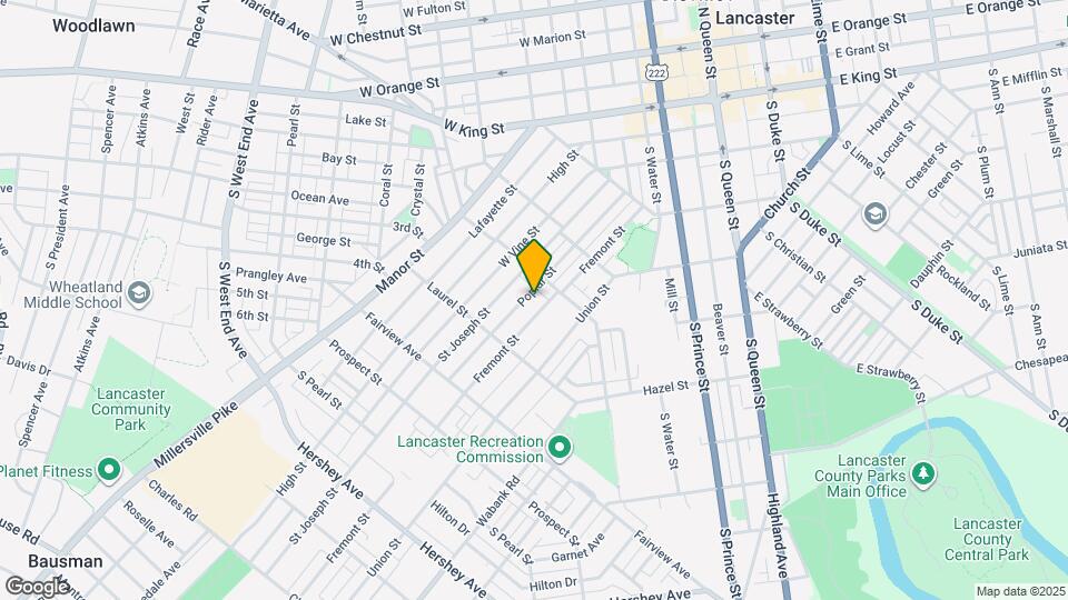 624 Poplar St Map and Location Details