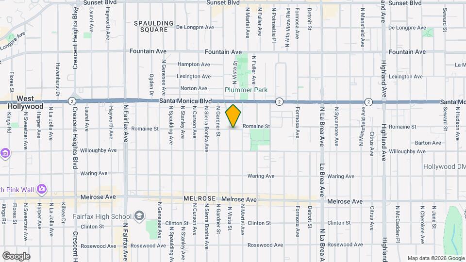 958 N Vista St Map and Location Details