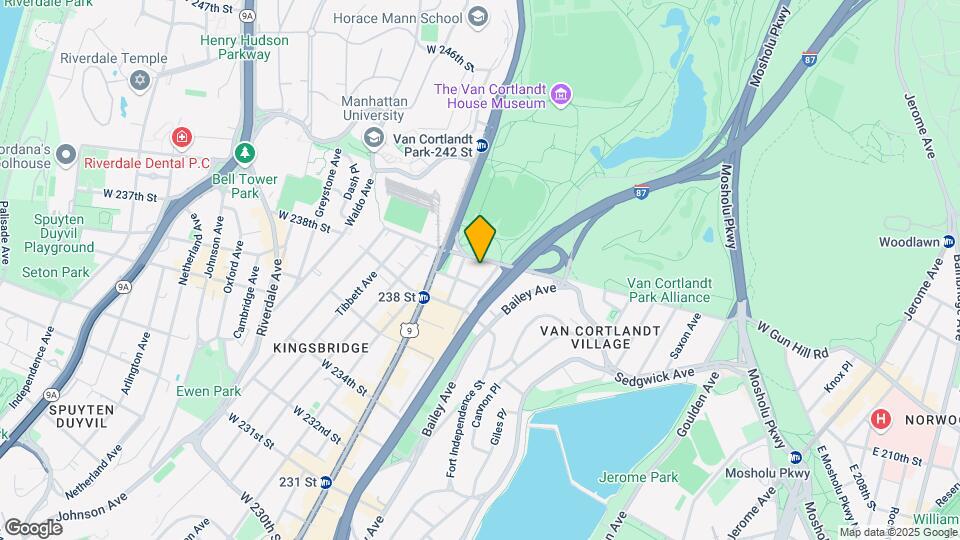 160 Van Cortlandt Park S Map and Location Details