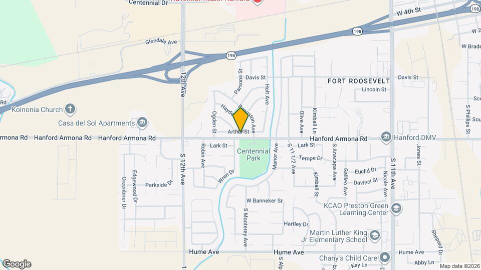 1445 Arthur St Map and Location Details