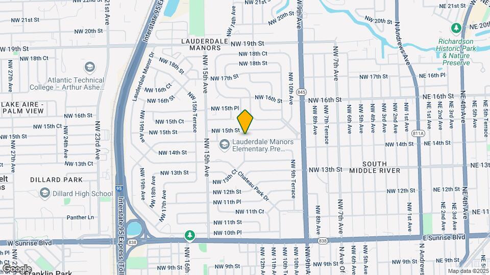 1219 NW 14th Ct Map and Location Details