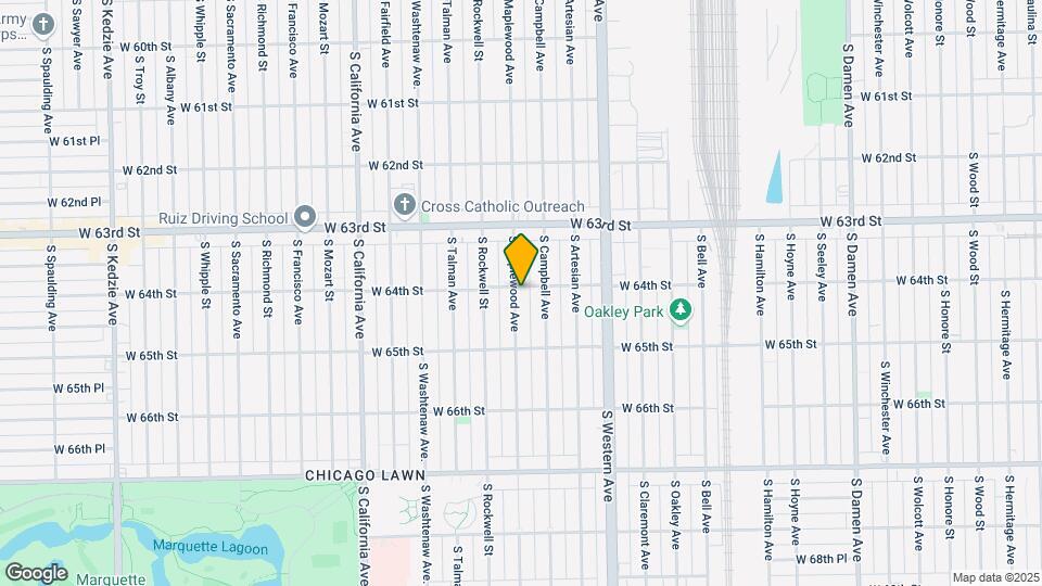 6401 S Maplewood Ave Map and Location Details