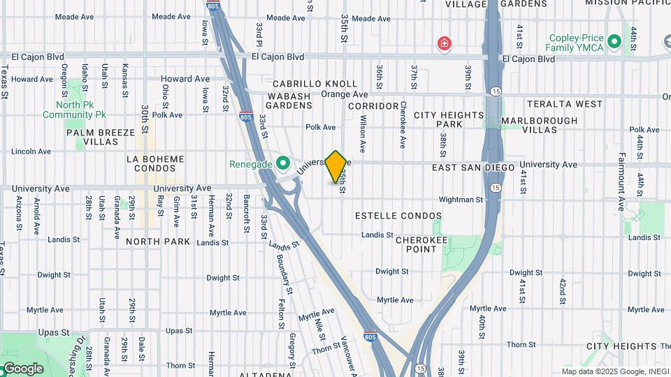 3822 35th St Map and Location Details