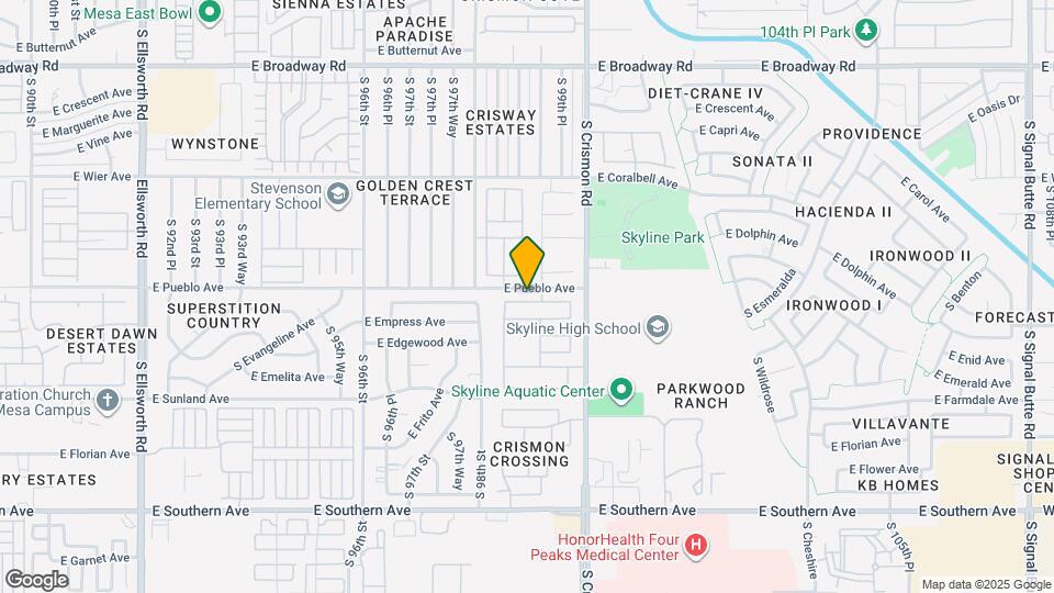 9848 E Escondido Ave Mapa y Detalles de la Ubicación