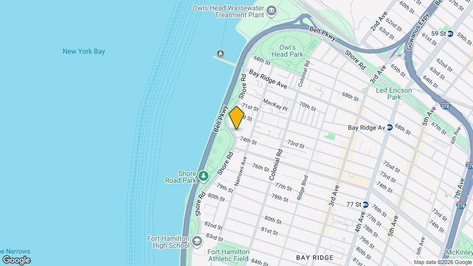 7261 Shore Rd Map and Location Details