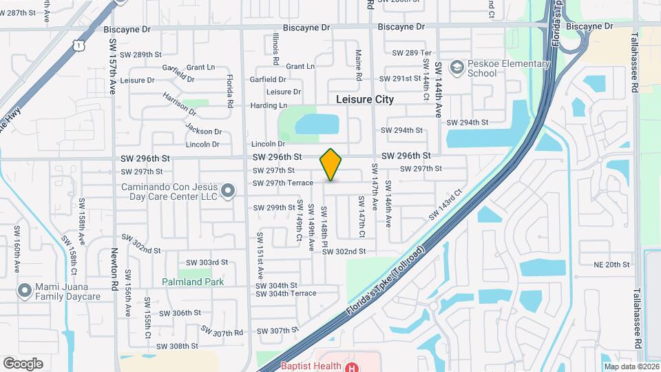 14842 SW 297th Terrace Map and Location Details