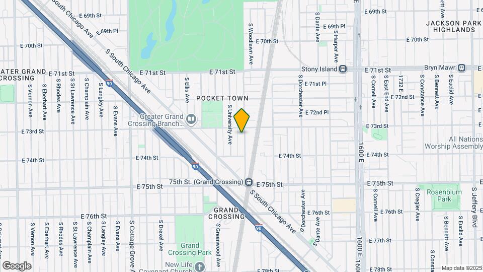 7316 S Woodlawn Ave Map and Location Details
