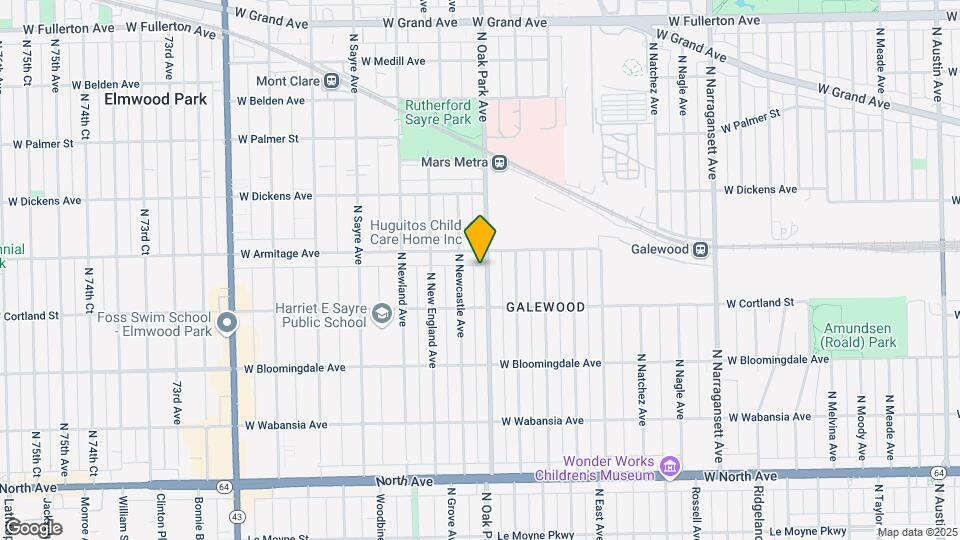 1940 N Oak Park Ave Map and Location Details