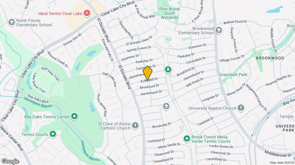 15822 Echo Hill Dr Map and Location Details