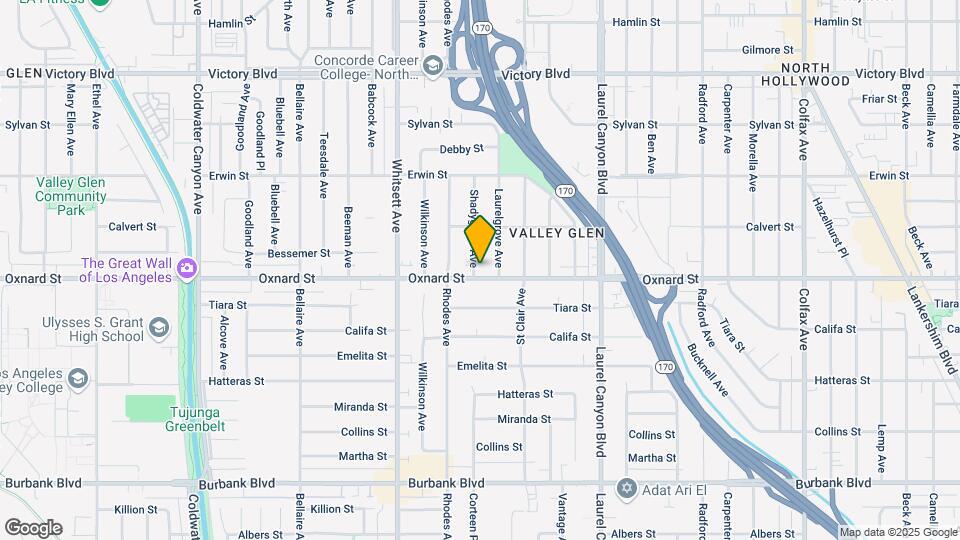 12325 Oxnard St Map and Location Details