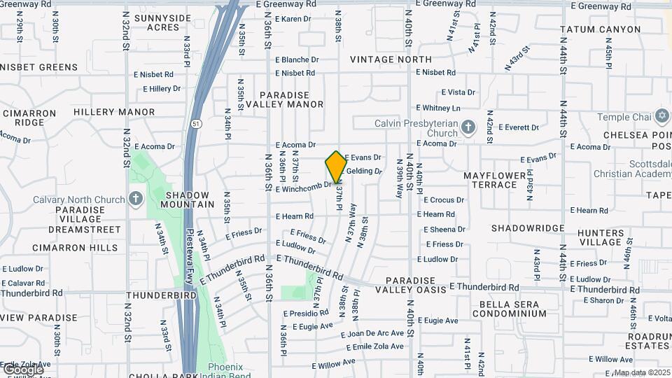 3747 E Winchcomb Dr Mapa y Detalles de la Ubicación