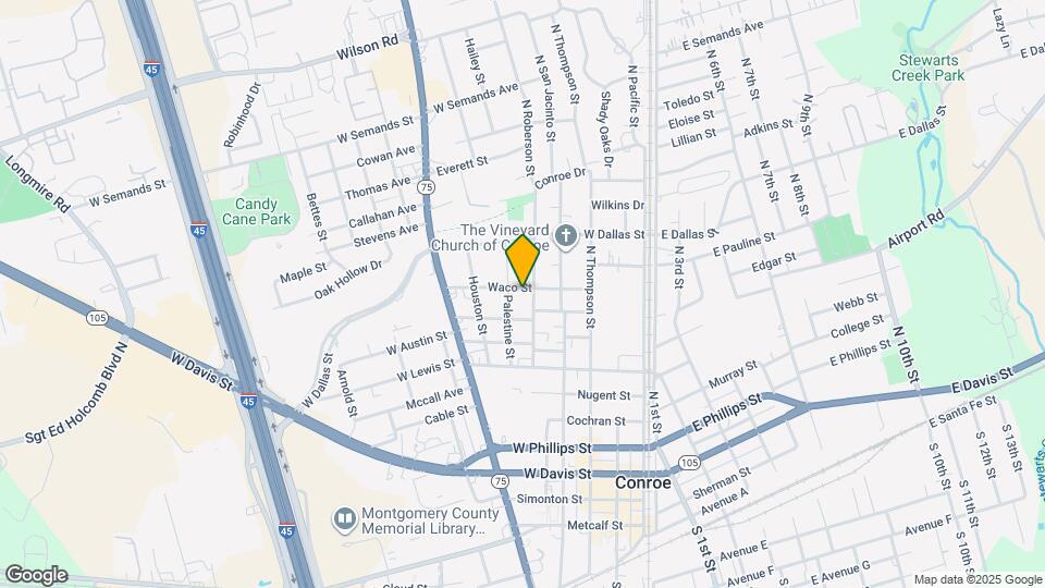 505 Waco St Map and Location Details