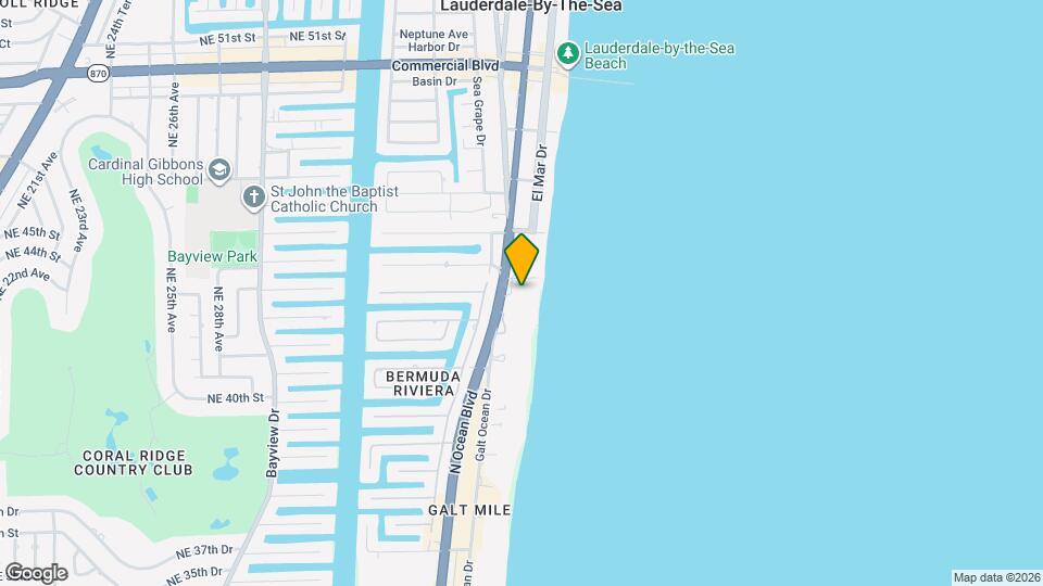 4300 N Ocean Dr Map and Location Details