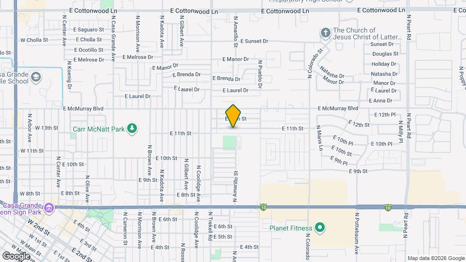 1125 E 11th St Map and Location Details