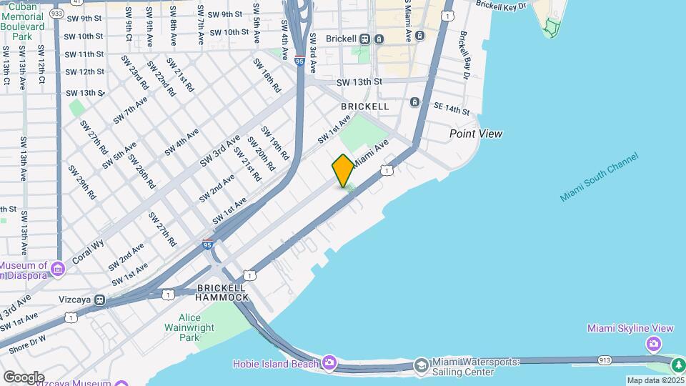 1834 Brickell Ave Map and Location Details