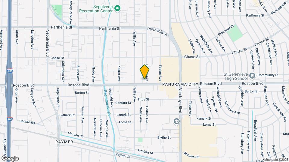 8309 Cedros Ave Map and Location Details