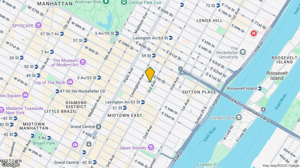 166-170 E 56th St Mapa y Detalles de la Ubicación