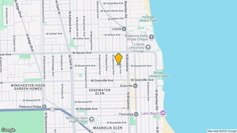 1243 W Rosemont Ave, Unit 3W Mapa y Detalles de la Ubicación